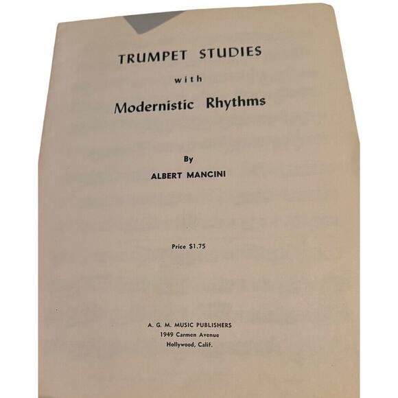 Sheet Music Rubank Advanced Method Cornet Trumpet Volume 1 Modernistic Rhythms - Picture 10 of 11